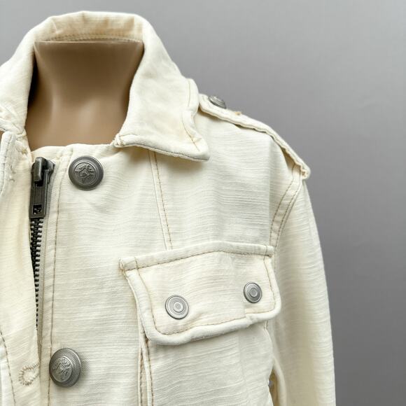 NWT Free People Not Your Brother's Utility Jacket Ecru Cream Women's Size XS - Picture 7 of 16